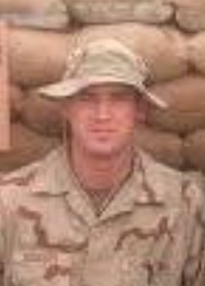 Michael Roberts in uniform, deployed with the U.S. Air Force